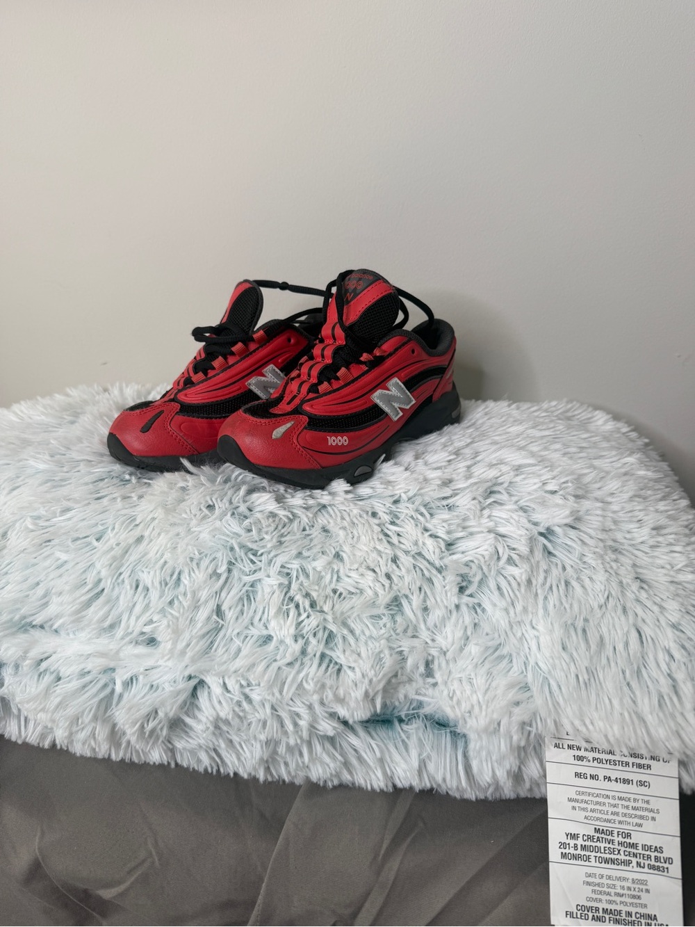 New Balance Kids Red and Black 1000 Sneakers